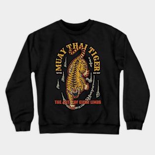 Antique Tiger Muay Thai Tattoo Crewneck Sweatshirt